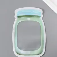 Пакет для хранения "Стеклянная банка с крышкой", застёжка zip-lock 13,4х19,9+7 см