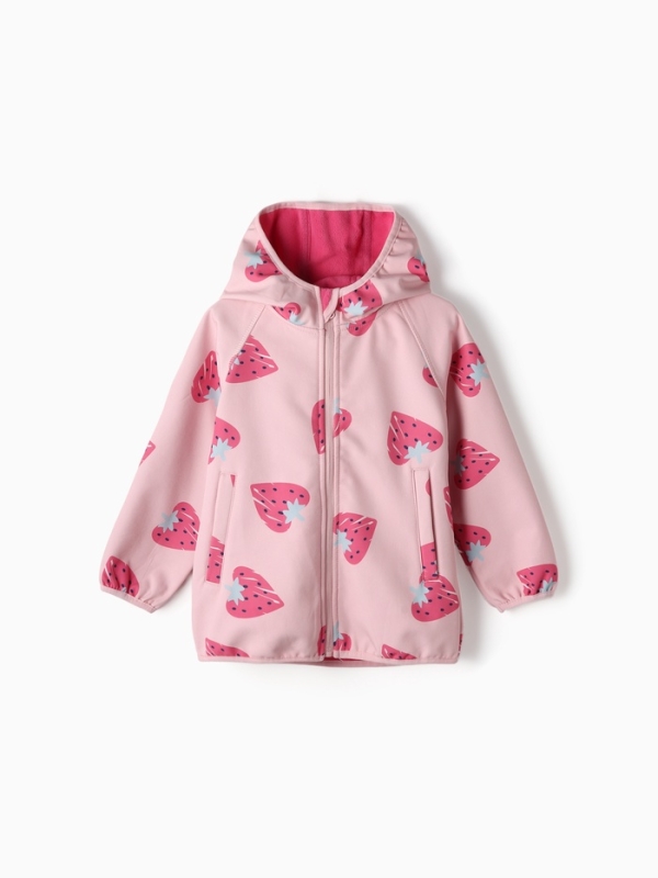 Ветровка на флисе для девочек KAFTAN Клубника, рост 98