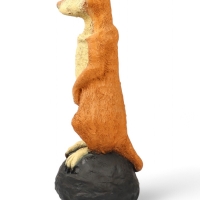 Садовая фигура из полистоуна &laquo;Большой сурикат на камне&raquo;, 60&times;24&times;22 см