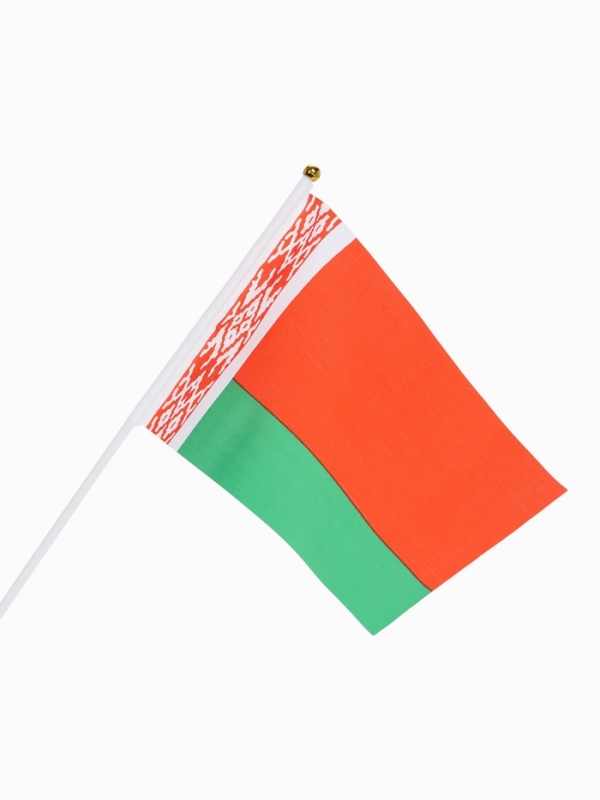 Флаг Беларуссии, 16 х 24 см, полиэстер, 12 штук