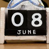 Календарь настольный &laquo;Морская звезда&raquo;, 10.5&times;5.5&times;18 см, дерево, золотисто-синий