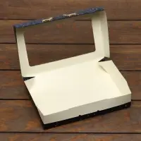 Коробка складная &laquo;Олени&raquo;, 20&times;12&times;4 см с окном