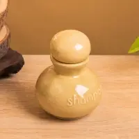 Сосуд для масла, 8.5&times;8.5&times;11 см, керамика, бежевый