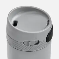 Термостакан X1 с цветной кнопкой, серый с черным