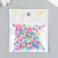 Бусины для творчества PVC "Колечки яркое лето" набор &asymp; 330 шт 0,1х0,4х0,4 см