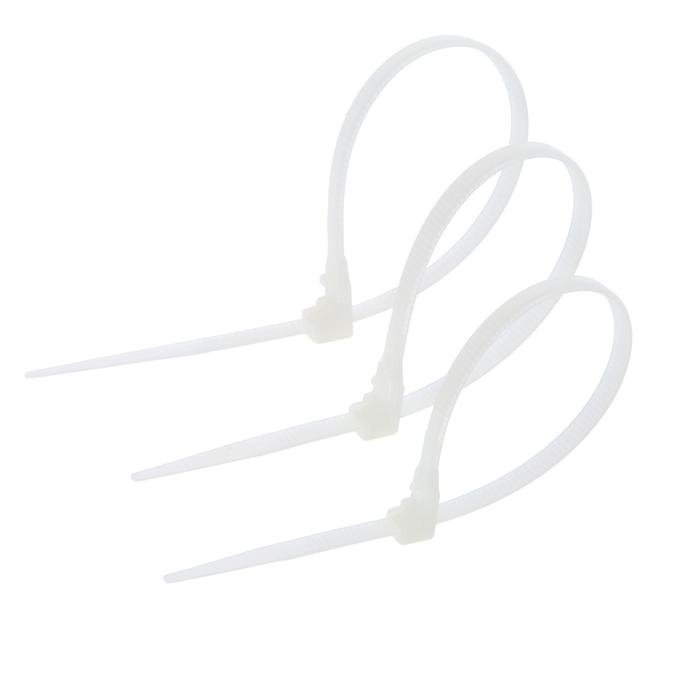 Хомут нейлоновый для стяжки, ТУНДРА, многоразовая, 4,8х200 мм, белый, 50 шт Хомут нейлоновый для стяжки, ТУНДРА, многоразовая, 4,8х200 мм, белый, 50 шт