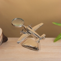 Лупа настольная "Самолёт" 15х23х12,5 см, алюминий