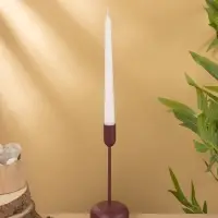 Подсвечник на 1 свечу текстурный "Баклажановый" 8х8х20 см