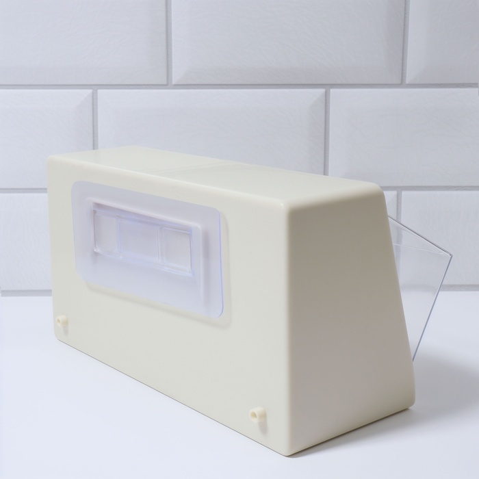 Органайзер для хранения, подвесной, 2 секции, 22,5 &times; 13,5 &times; 12 см, цвет молочный/прозрачный