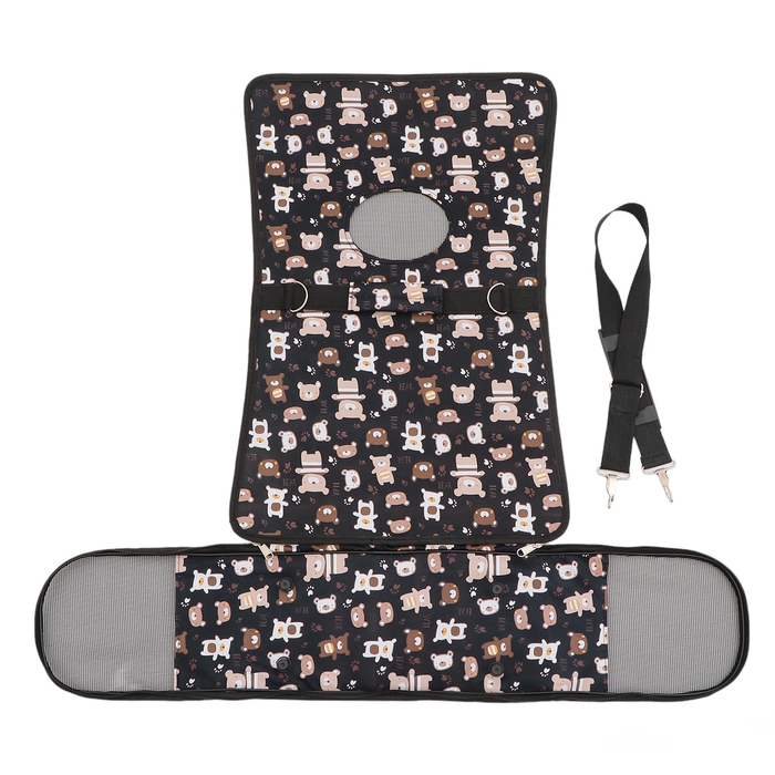 Сумка-переноска каркасная Сумка-переноска каркасная "Медвежонки", размер M, 40 х 21 х 27 см, чёрный