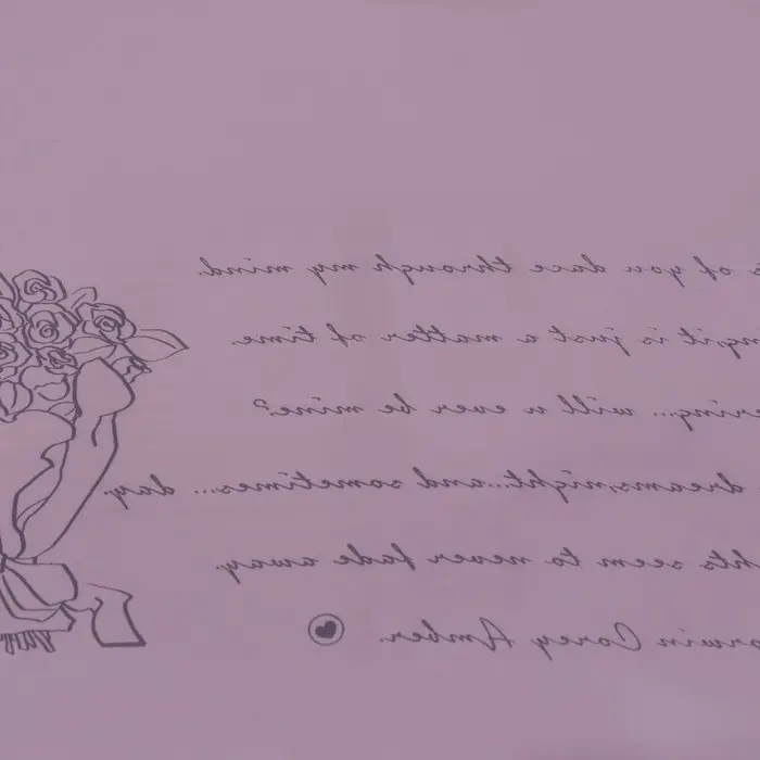 Пленка в листах, 58&times;58 см, "Мысли о тебе..", пудра светлая, 50 микрон