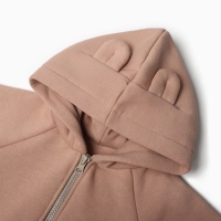 Костюм: толстовка и брюки Крошка Я, BASIC LINE, рост 62-68 см, цвет коричневый