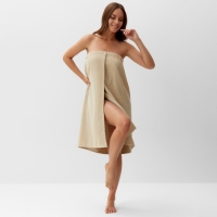 Полотенце Этель, цв. бежевый, жен. парео 75х150 см, 100% полиэстер, 300 г/м2