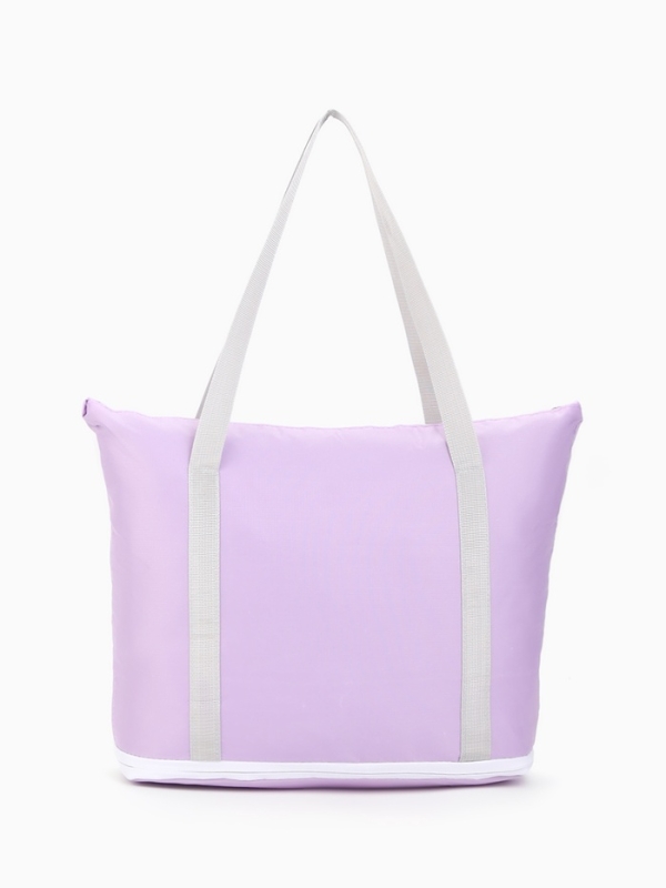 Сумка дорожная на молнии, сиреневая