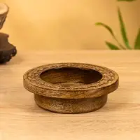 Подсвечник для свечи 8 см "Клевер" 13х13х3,5 см, манговое дерево