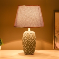 Настольная лампа "Илария" Е14 40Вт серый 22х22х36 см RISALUX