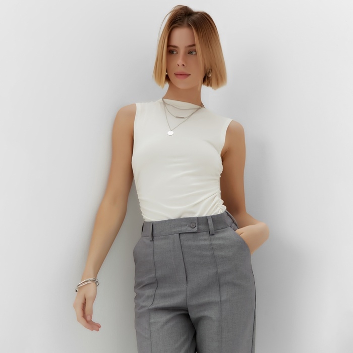 Брюки женские MINAKU: Casual Collection цвет серый, р-р 42