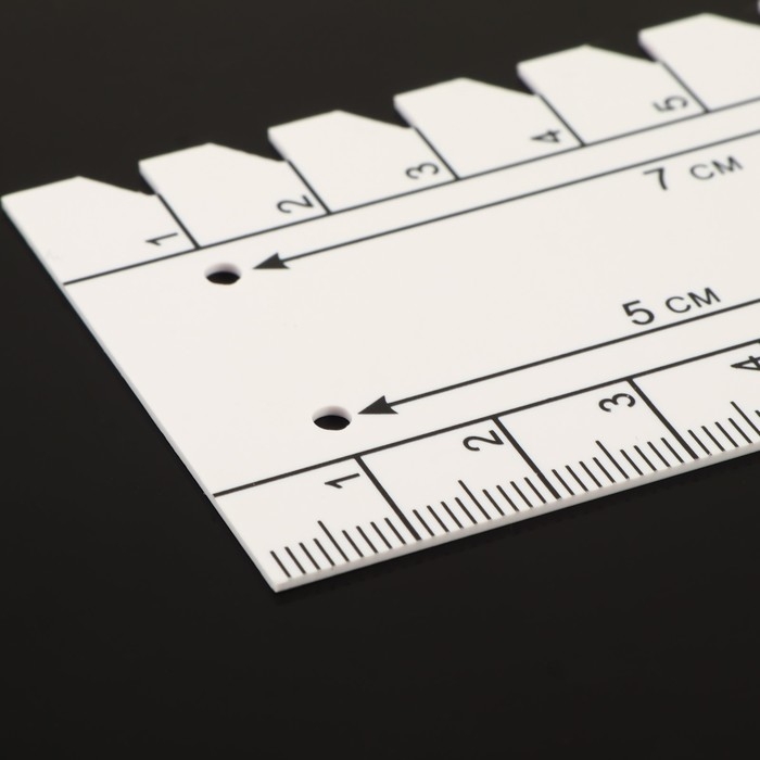 Линейка для разметки и измерения, 22,2 × 4,5 см, толщина 1 мм, цвет белый Линейка для разметки и измерения, 22,2 × 4,5 см, толщина 1 мм, цвет белый