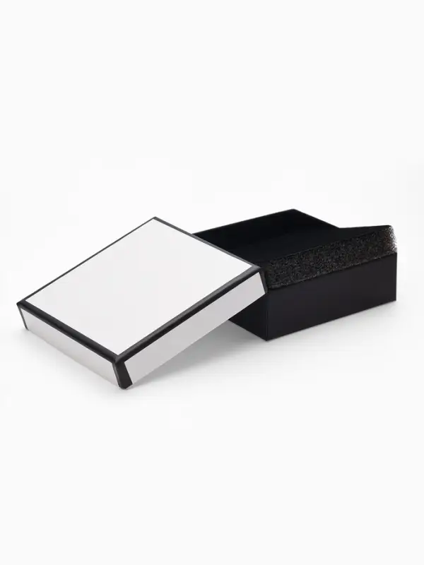 Коробочка подарочная под набор "Стиль", 9*9 см, цвет чёрно-белый