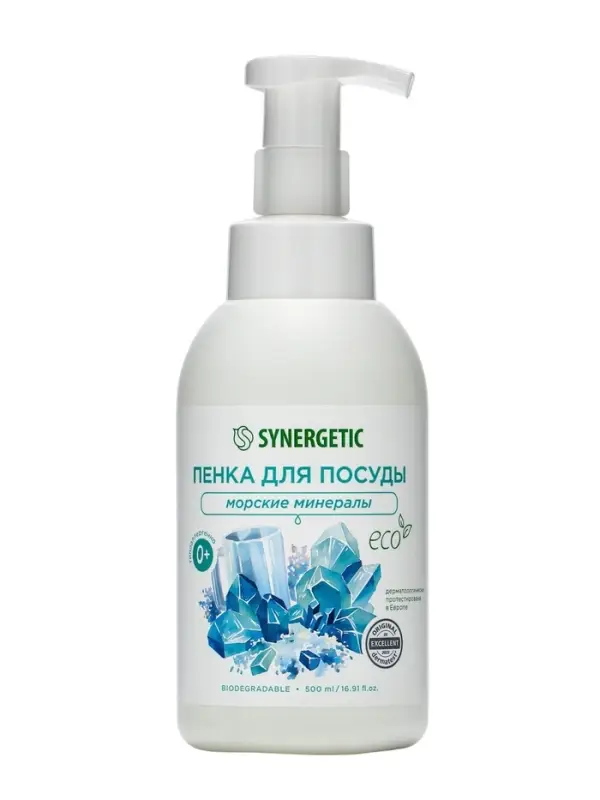 Пенка для мытья посуды Synergetic &laquo;Морские минералы&raquo;, 500 мл