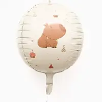 Воздушный шар фольгированный 25"  сфера &laquo;Милые капибары"