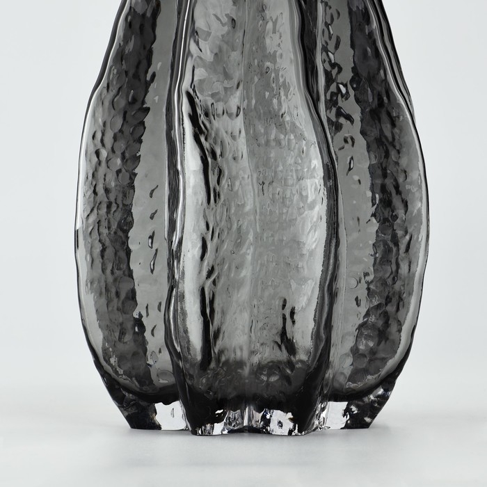 Ваза для цветов &laquo;Канди блэк&raquo; из черного стекла 20&times;14&times;14 см