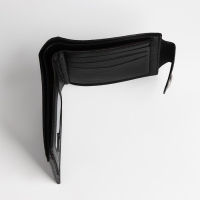 Портмоне мужское на магните, отдел для купюр, карт, монет, цвет чёрный