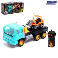 Грузовик радиоуправляемый &laquo;Эвакуатор&raquo;, с погрузчиком, работает от батареек, МИКС