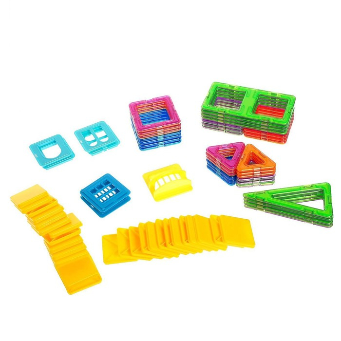Конструктор магнитный «Цветные магниты», 66 деталей Конструктор магнитный «Цветные магниты», 66 деталей