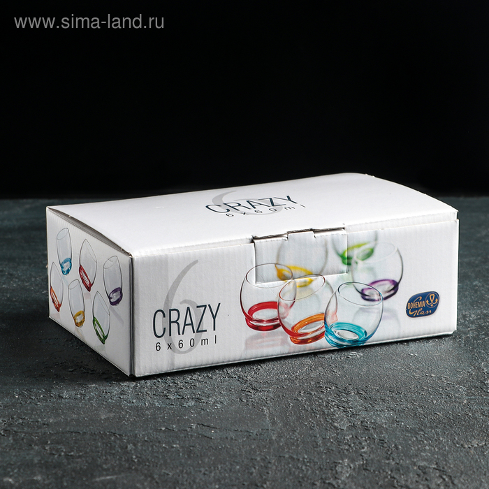 Набор стопок &laquo;Крейзи&raquo;, 60 мл, 6 шт