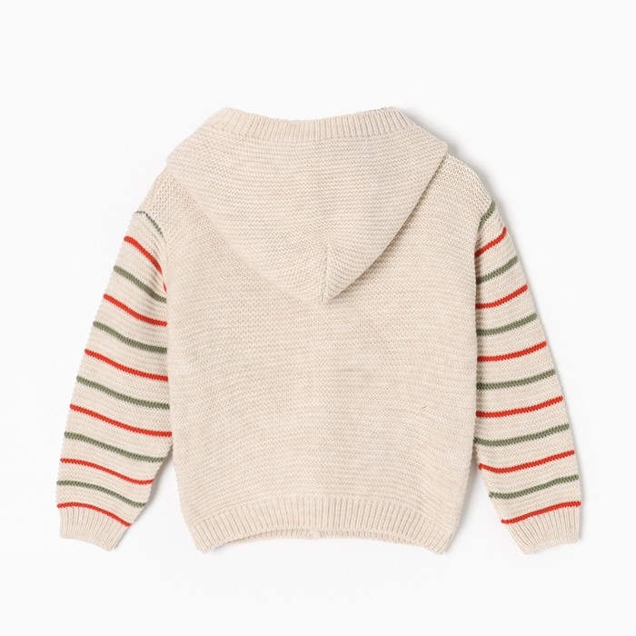 Джемпер вязаный для мальчика, цвет бежевый, рост 92 см