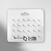 Набор серьги 12 пар &laquo;Вкусняшки&raquo; и цветочки, цветные в золоте