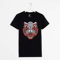 Футболка мужская, цвет чёрный, размер L