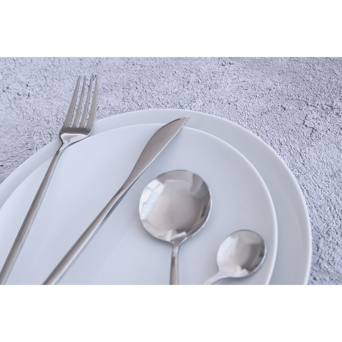 Столовые приборы из нержавеющей стали Magistro &laquo;Блинк&raquo;, 4 предмета, цвет серебряный