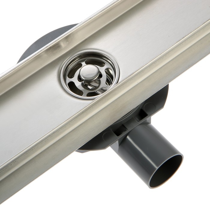 Трап ZEIN engr, c флaнцeм свободного вращ 360°, 7*100 см, d=40/50 мм, нерж сталь, сатин Трап ZEIN engr, c флaнцeм свободного вращ 360°, 7*100 см, d=40/50 мм, нерж сталь, сатин