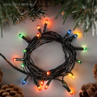 Гирлянда &laquo;Нить&raquo; 1.2 м, IP20, тёмная нить, 20 ламп, свечение мульти, 220 В