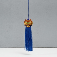 Подвеска текстиль, пластик "Китайский лев" синяя 2х4х14 см Подвеска текстиль, пластик "Китайский лев" синяя 2х4х14 см