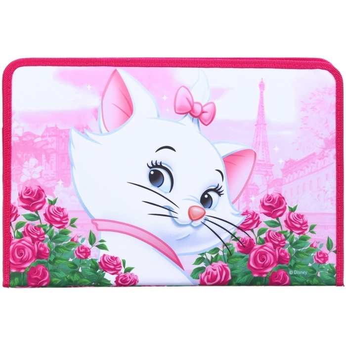 Папка для труда А4 с пеналом, на молнии, текстиль, Коты аристократы Папка для труда А4 с пеналом, на молнии, текстиль, Коты аристократы