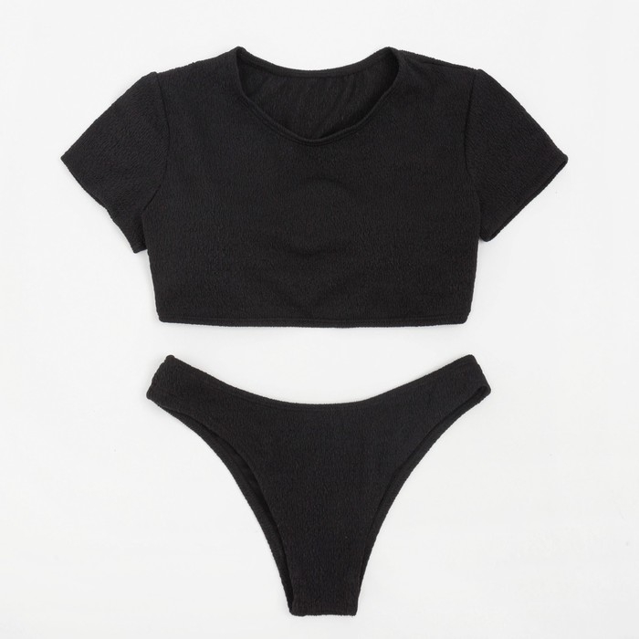 Купальник женский раздельный MINAKU с топом цвет чёрный, размер 46 Купальник женский раздельный MINAKU с топом цвет чёрный, размер 46