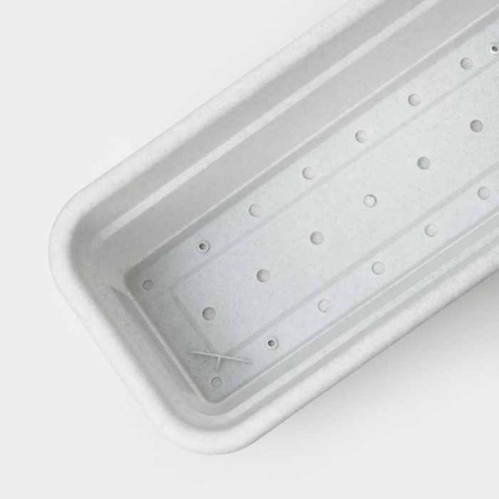 Ящик балконный для цветов, 16 л, 80 см, цвет мрамор Ящик балконный для цветов, 16 л, 80 см, цвет мрамор