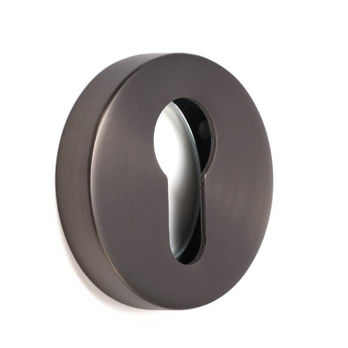 Накладка на цилиндровый механизм LOCKLAND, круглая, цвет графит, комплект Накладка на цилиндровый механизм LOCKLAND, круглая, цвет графит, комплект