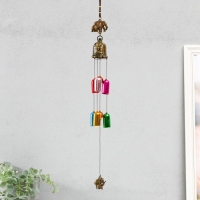 Музыка ветра металл "Слоны и 6 цветных колокольчиков" 55х5х4,2 см Музыка ветра металл "Слоны и 6 цветных колокольчиков" 55х5х4,2 см