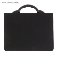 Портфель деловой 350 х 260 х 100 мм, текстильный, 2 отделения, "Приморск" чёрный, 1С111