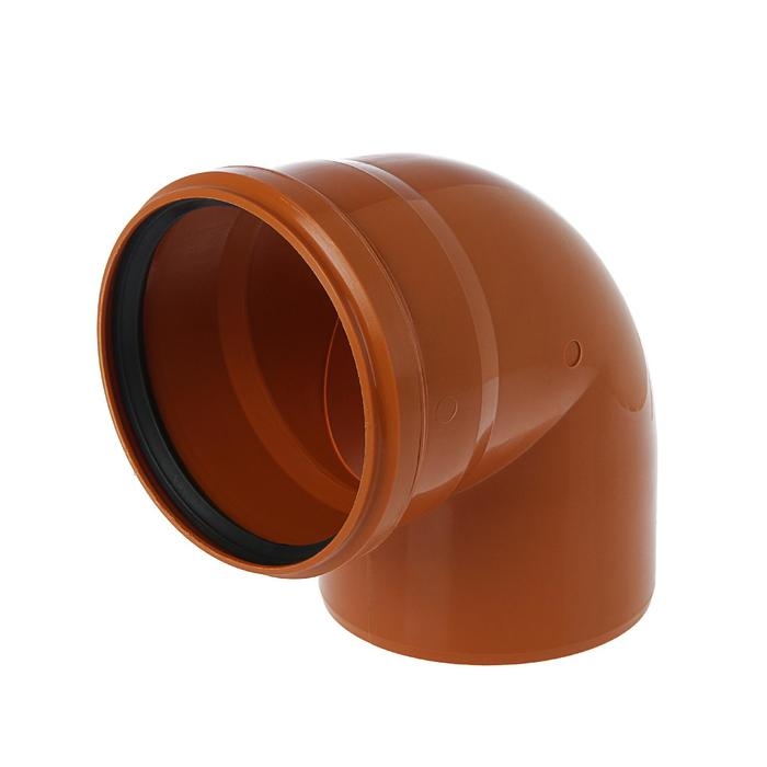 Отвод канализационный FLEXTRON, наружный, d=160, 90&deg;