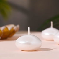 Набор плавающих свечей "Овал", 6 штук, перламутровая, 4&times;2см