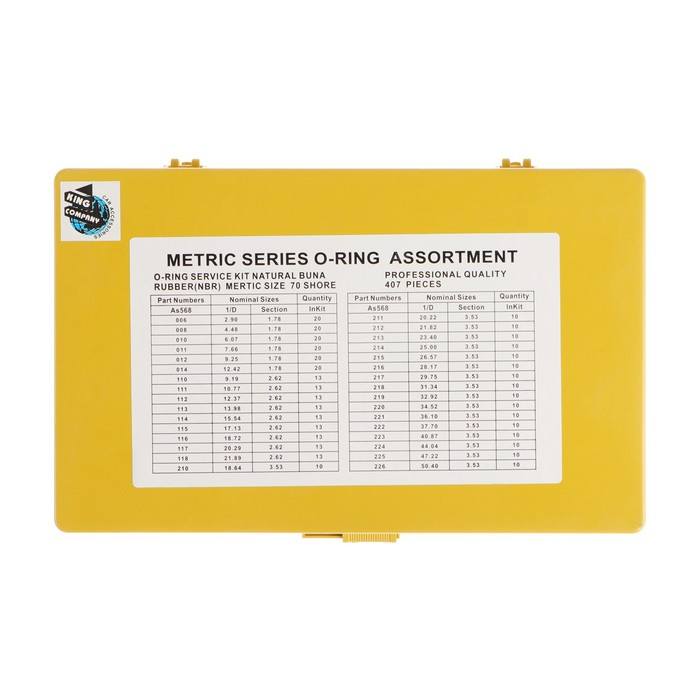 Набор прокладок резиновых, 407 шт Набор прокладок резиновых, 407 шт