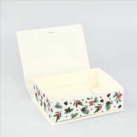 Складная новогодняя коробка-книга &laquo;Новогодний венок&raquo;, 16,5 х 12,5 х 5 см, Новый год