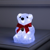 Фигура акриловая &laquo;Медвежонок&raquo; 13 см, 20 LED, 220 В, свечение белое