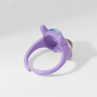 Кольцо &laquo;Монстрик&raquo; с рожками, цвет фиолетовый, безразмерное