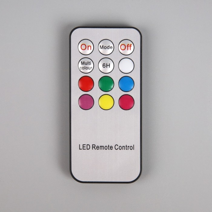 Светодиодные свечи на прищепках 10 см, 10 штук, батарейки ААх1 (не в комплекте), пульт ДУ, свечение мульти (RGB) Светодиодные свечи на прищепках 10 см, 10 штук, батарейки ААх1 (не в комплекте), пульт ДУ, свечение мульти (RGB)